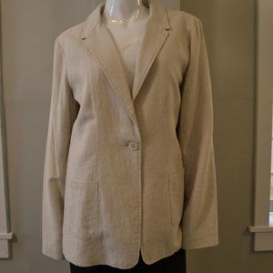 Orvis Light Linen Blaze Blend Blazer Size 14